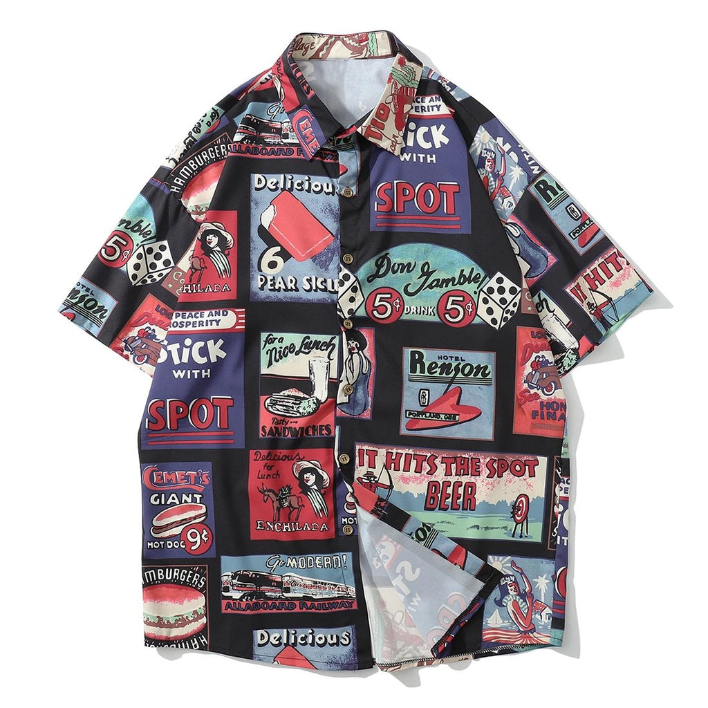 karisland Men Shirt Casual Hawaii Summer Hip Hop Street-wear - karisland