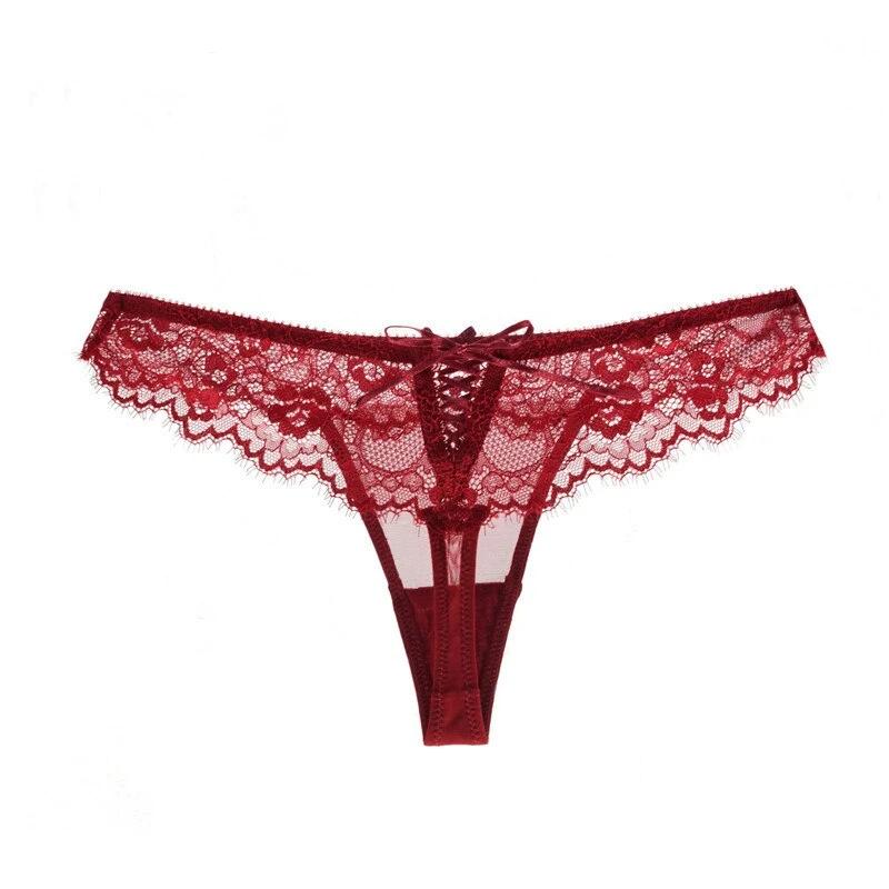 karisland 3 pcs Burgundy / S / 3PCS Low-Rise Panties - karisland